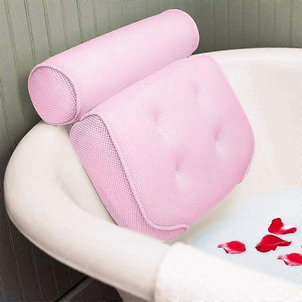Bath pillow with 6 suction cups for spa, head, neck, back and shoulders