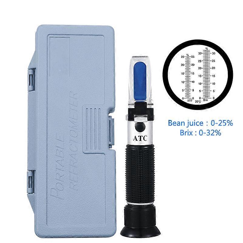 HandHeld Refractometer Bean juice concentration meter 0-25% Roy Milk Brix Refractometer ATC Brix 0-32% Tester Tools 