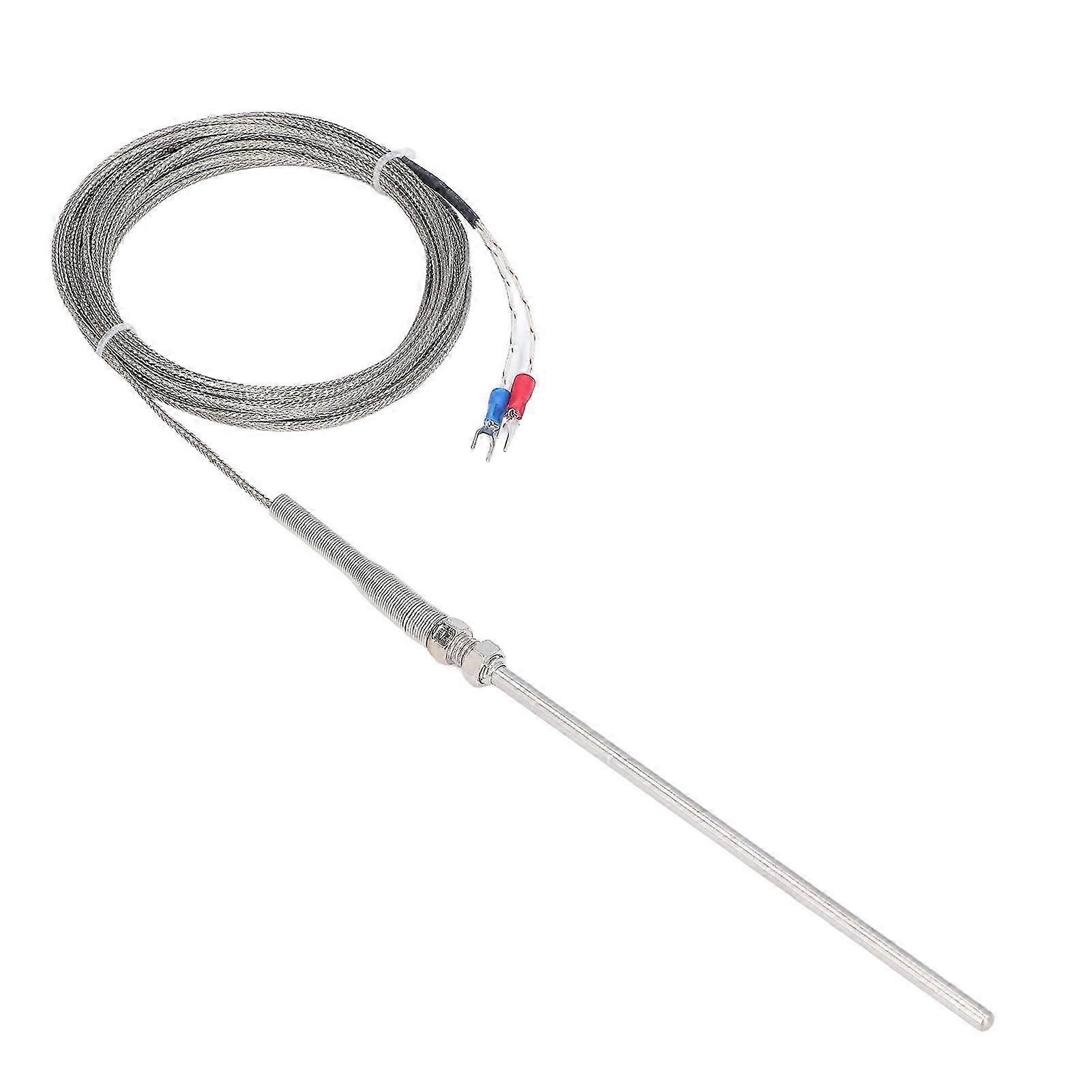 K Type Thermocouple 150mm Probe Temperature Sensor 0C to 600 Quick Response 5 Meters Length