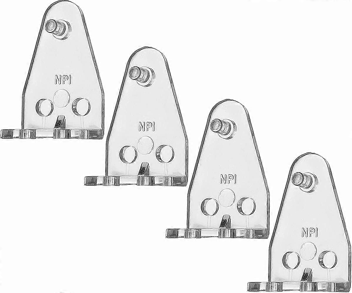 8pcs Hold Down Bracket Clear Plastic Bottom Rail Hold Clips for 1inch Mini Blinds