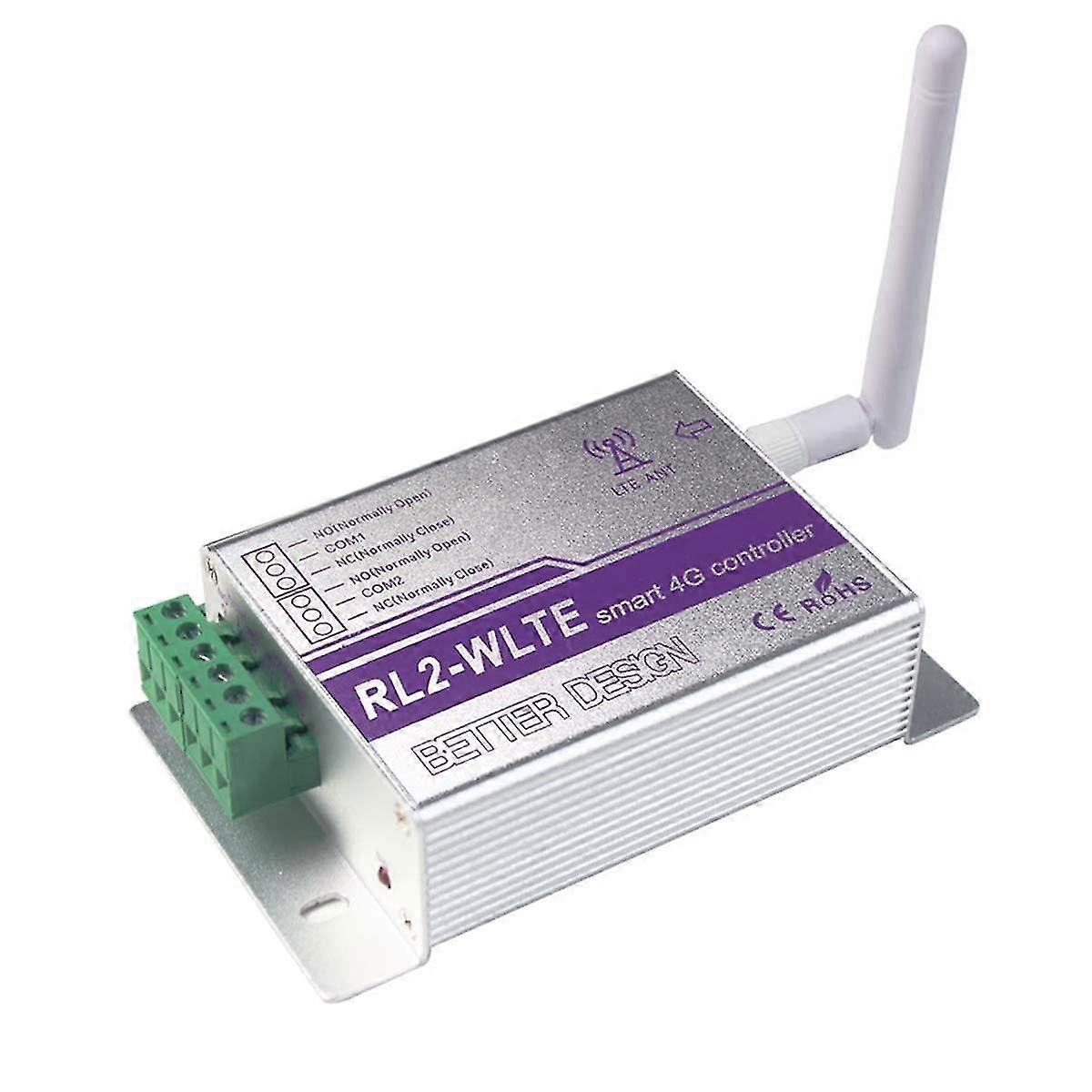 RL2 4G Smart Controller Relæ Afbryder Timer SMS App Fjernbetjening Husholdningsapparat Dør Portåbner Controller - EU Stik