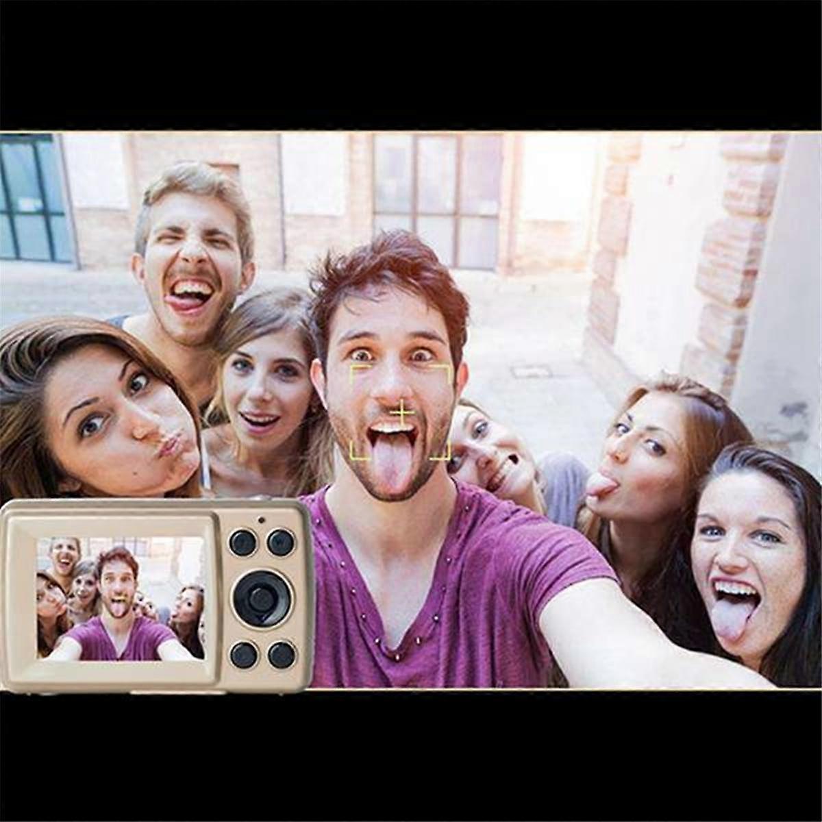 كاميرا رقمية محمولة 16 مليون بكسل كاميرا رقمية منزلية مدمجة للأطفال والمراهقين وكبار السن أسود