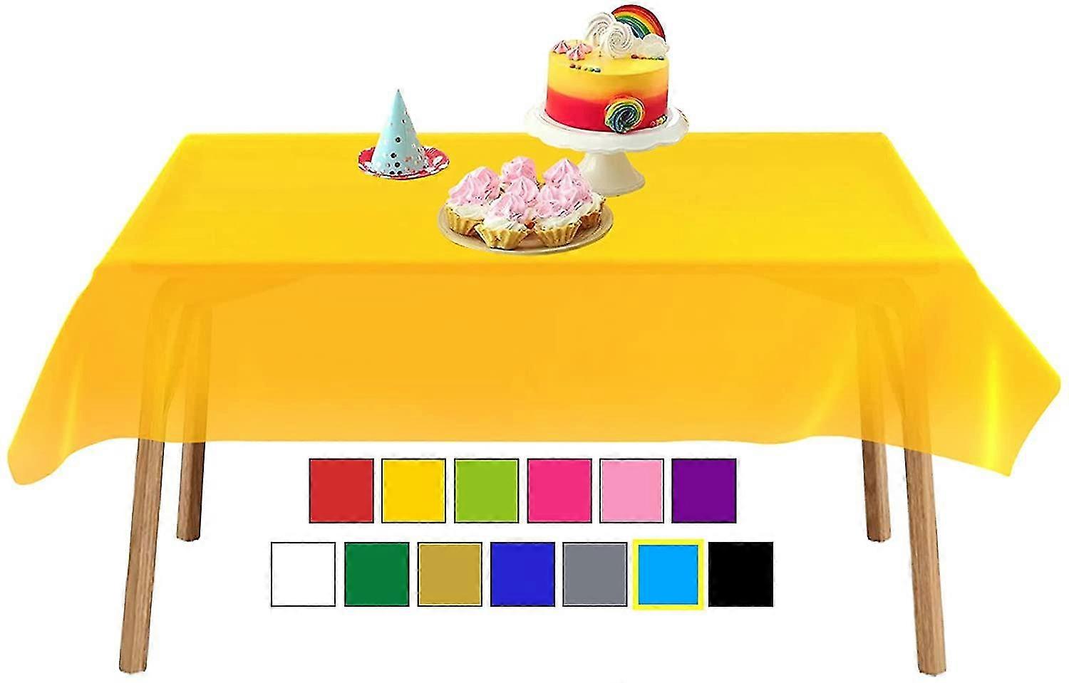 4 Pack Plastic Tablecloth Disposable Rectangle Table Covers 54 In X 108