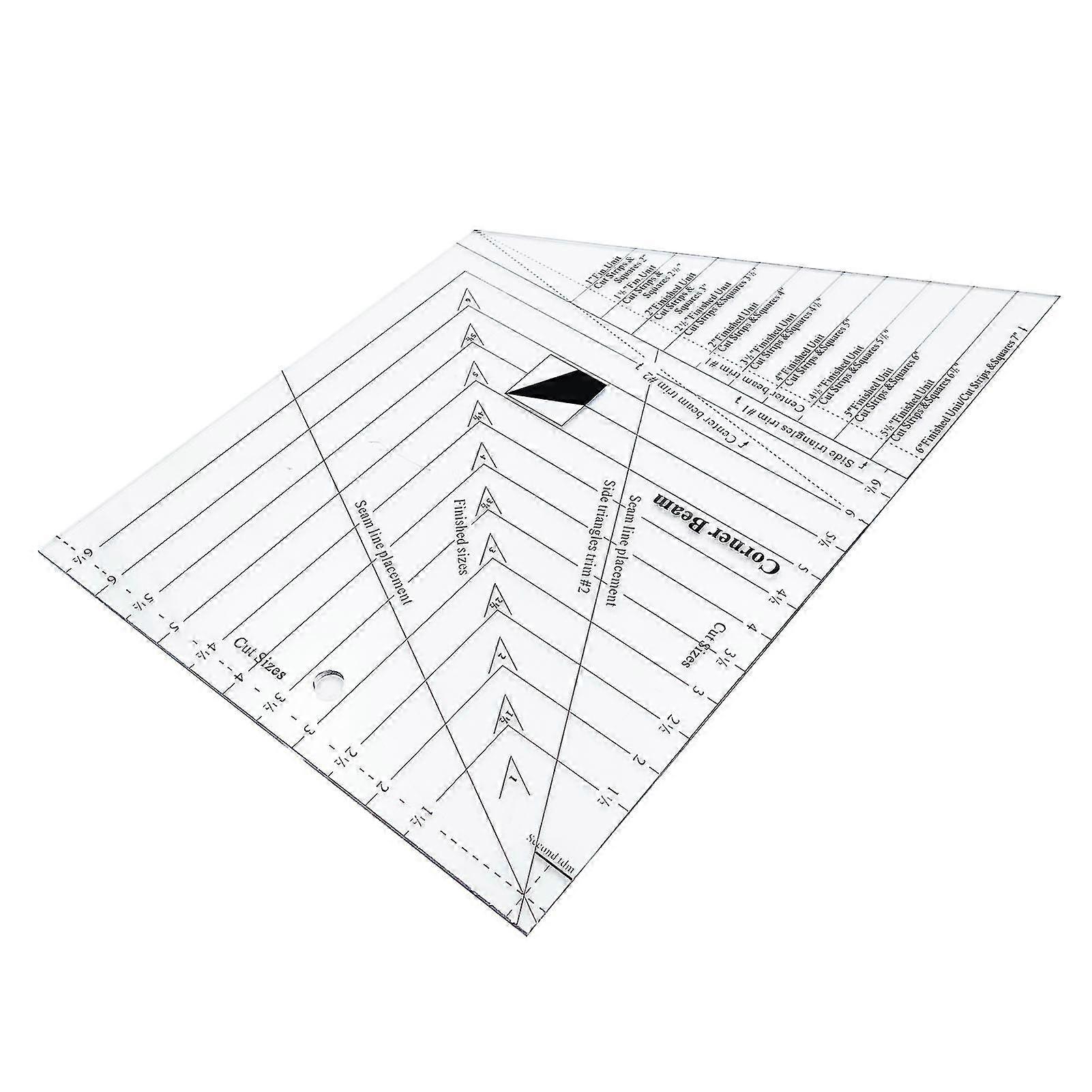 Corner Beam Cucito Modello Righello Quilting Righelli Righello Creativo Griglie Righello