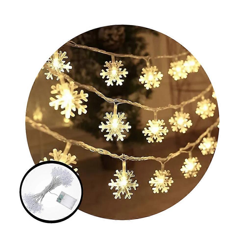 Lampki świąteczne Snowflake Indoor String Led Party Decorations Dekoracje sezonowe