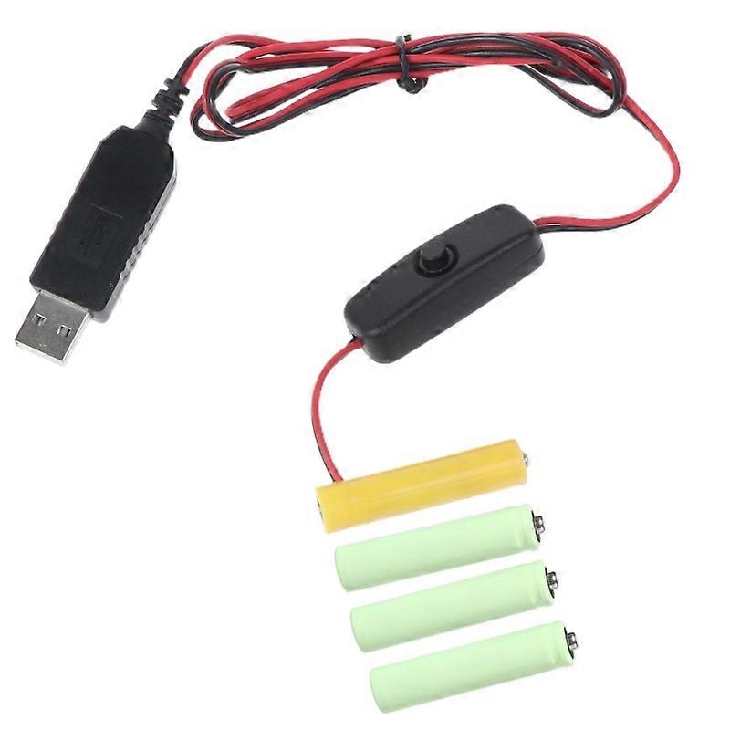 AAA Battery Eliminators USB Power Supply Cable Replace 4x 1.5V AAA Batteries