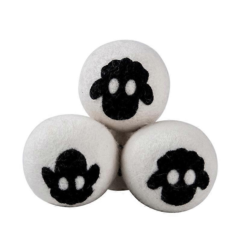 Wool Tumble Dryer Balls 6 Pack XL Size Reusable Natural Fabric Softener, Reduces Static Electricity Large Felted Tumble Dryer Balls Save Drying Time a