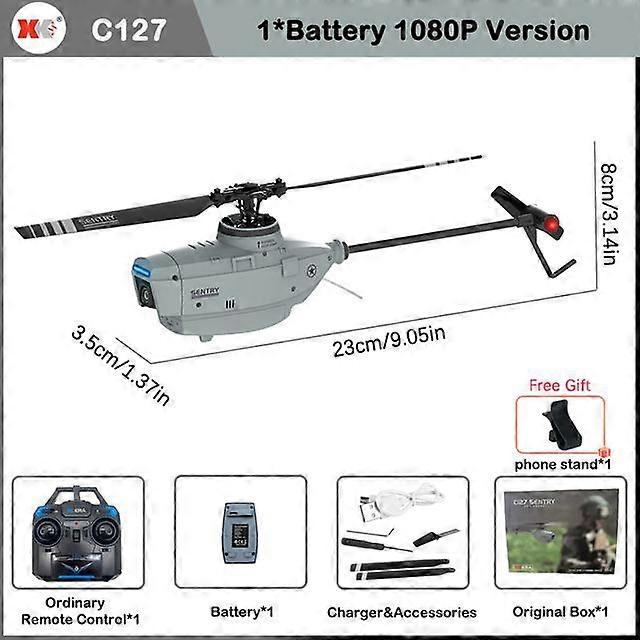 C127AI C127 C128 RC Helicopter 2.4G Remote Control 1080P Camera 5G Wifi FPV 4CH 6G System 6-Axis RC Helicopter Toy Gift for Boy