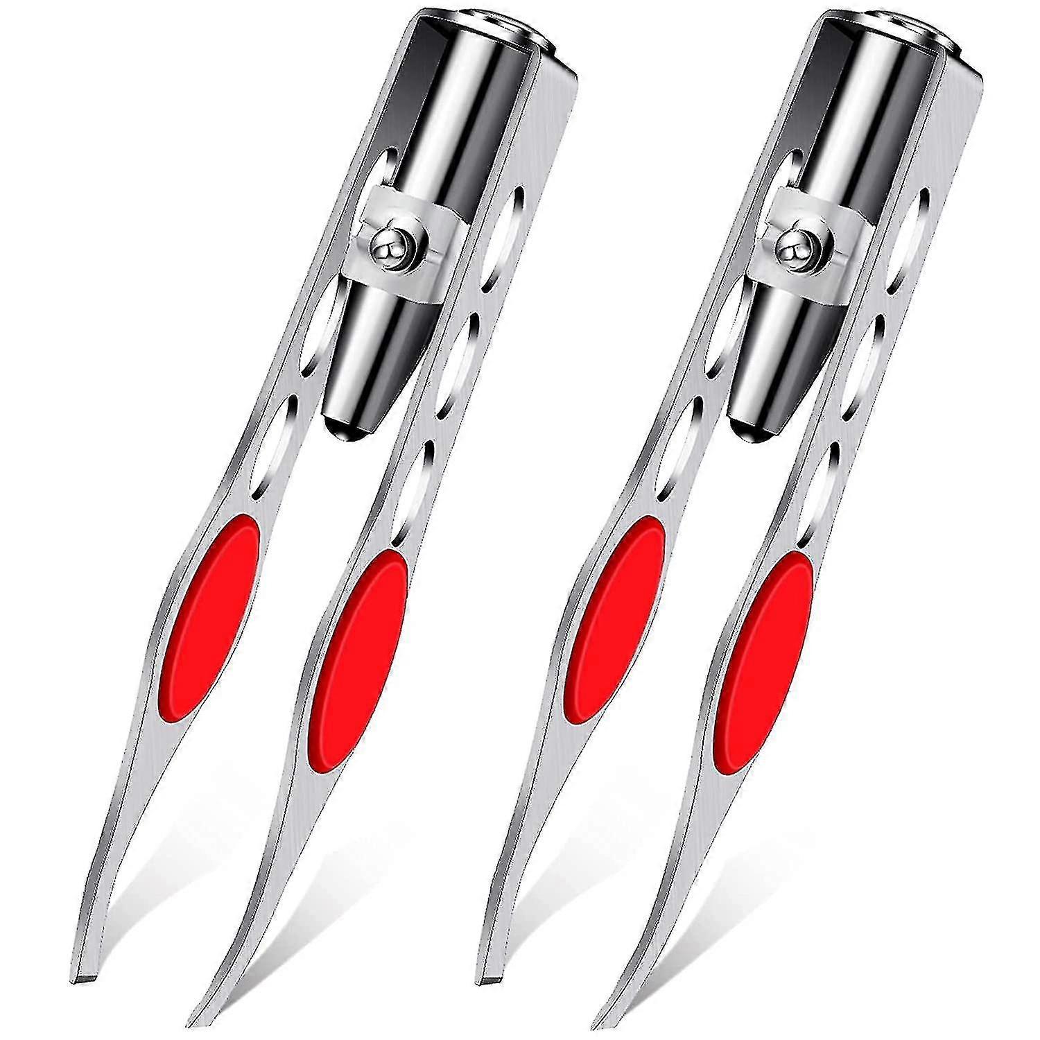 2 Pack Tweezers With Ligh