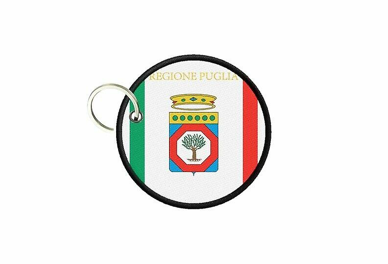 Keychain keys flag italy puglia printed round round roundcard