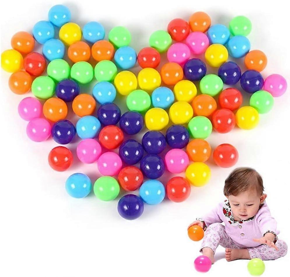 100pcs Colors Baby Plastic Balls Water Pool Ocean Wave Ball Kids Swim with Basketball Hoop Play House