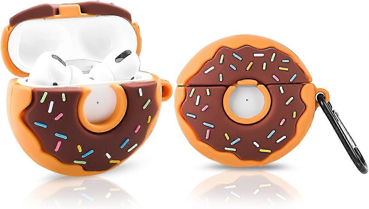 シリコンかわいいAirpodsProキーホルダー付きチョコレートケース、漫画スナックポテトチップス3DキャンディーデザインAirpodProアクセサリー充電保護カバーC