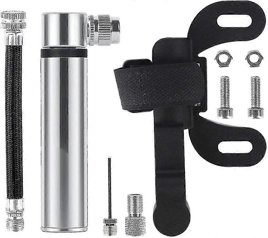 High Pressure 120 Psi Aluminum Alloy Portable Mini Bicycle Pump Compatible With And For Road Bi