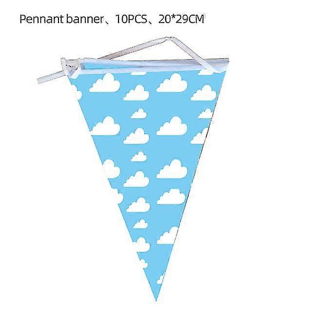 Blue Sky White Clouds Theme Party Supplies  Cartoon Toy Story Disposable Tableware Cup For Kids Boys Birthday Party Decorations
