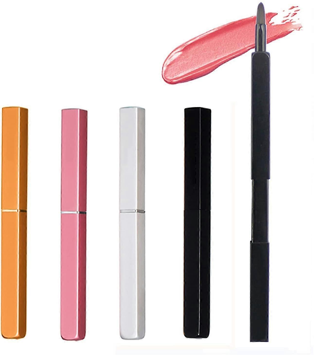 4pcs Retractable Lip Brush Lipstick Makeup Brush