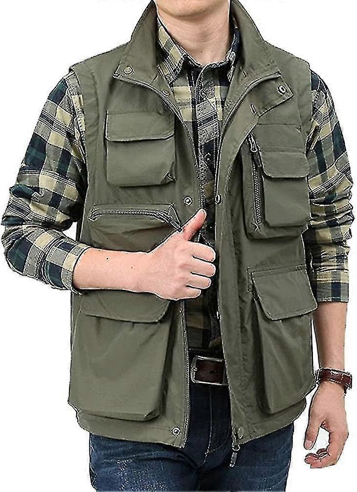 Ytterkläder för män Västar Casual Utomhusarbete Safari Fiskeväst Lätt Resor Foto Lastväst Jacka