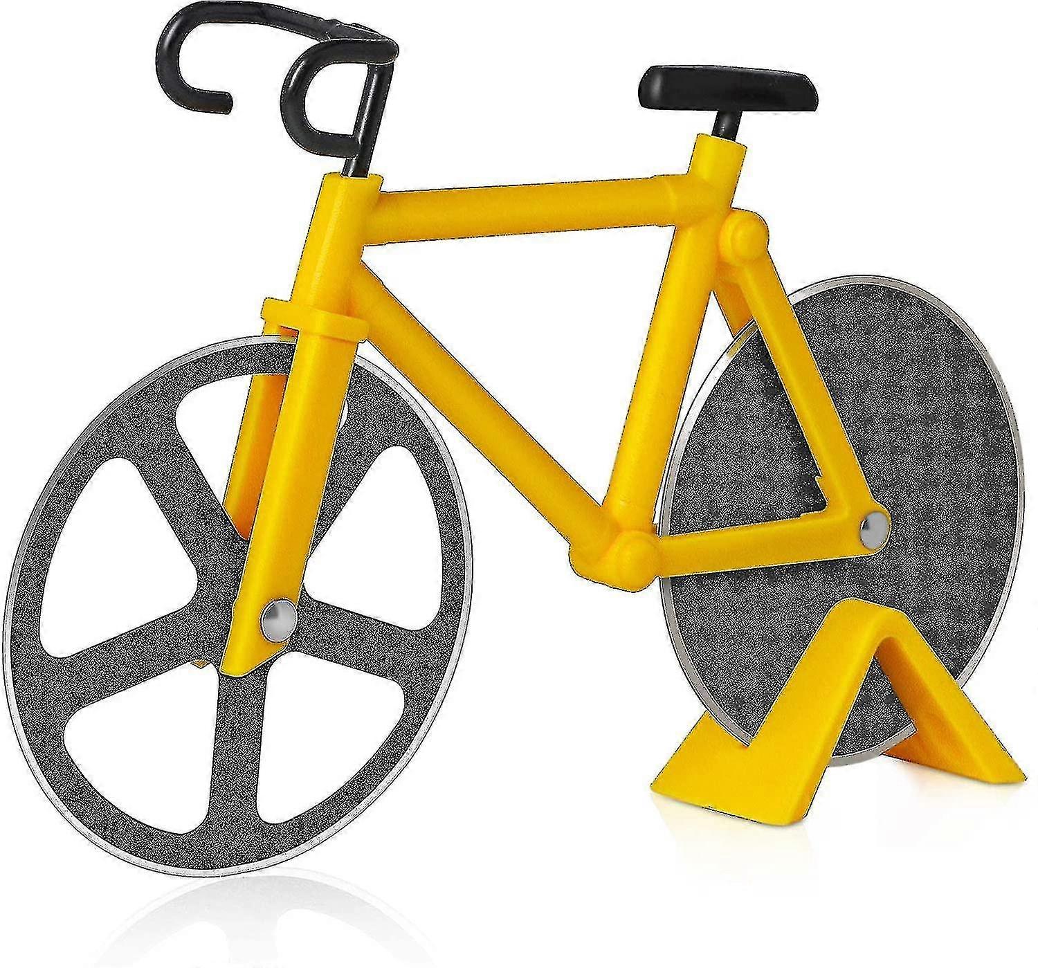 Bicycle Design Pizza Cutter With Double Cutting Wheel