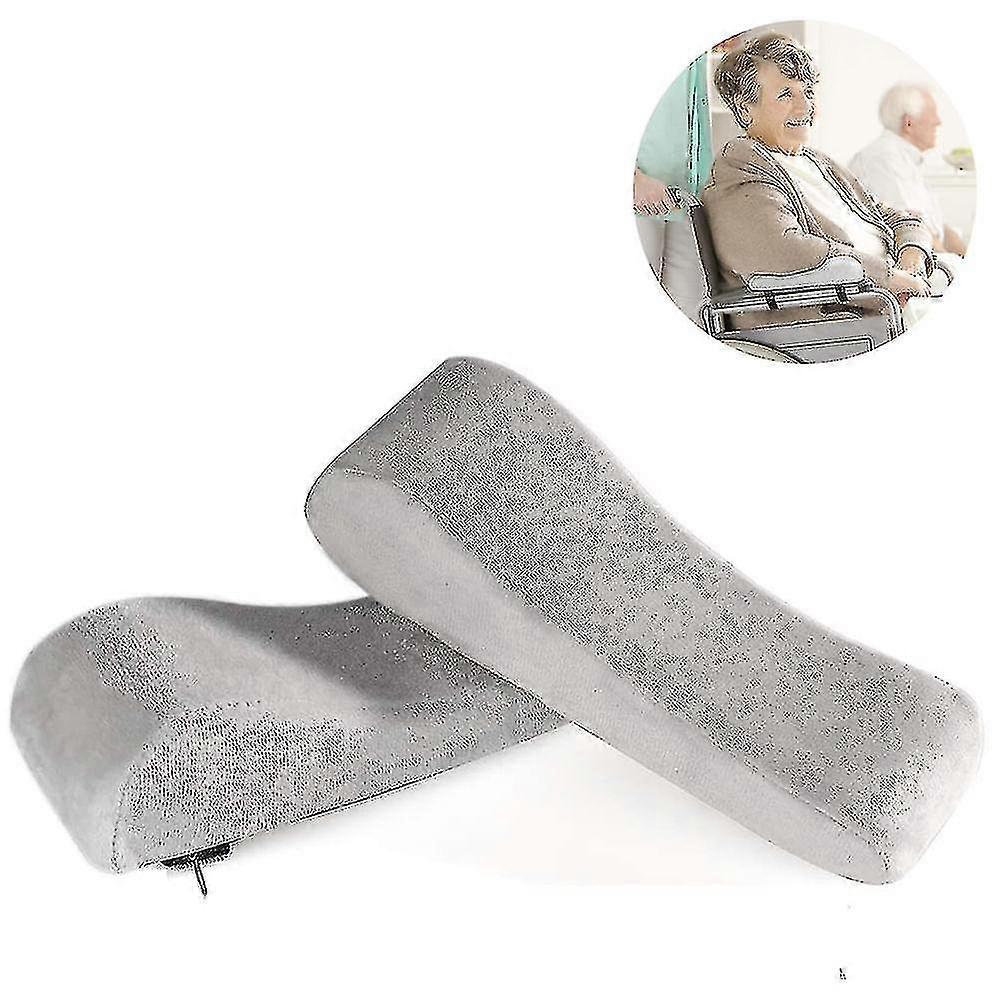 1 Pair Memory Foam Arm Rest Office Chair Armrest Pads And Elevated Sloped Armrest - Universal Cushion Covers For Armrest And Elbow Relief