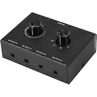 4 Port Audio Switch, 3.5mm Audio Switcher, Stereo AUX Audio Selector, 4 Input 1Output/1Input 4 Outp