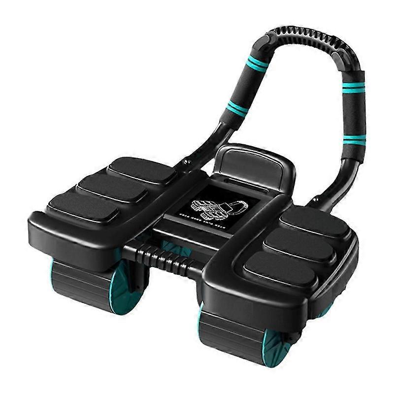 Ab Roller with Elbow Support,Rebound Ab Roller, Four Wheel Ab Roller Core Exercise, Home Gym,Abdominal Muscle Machine,B