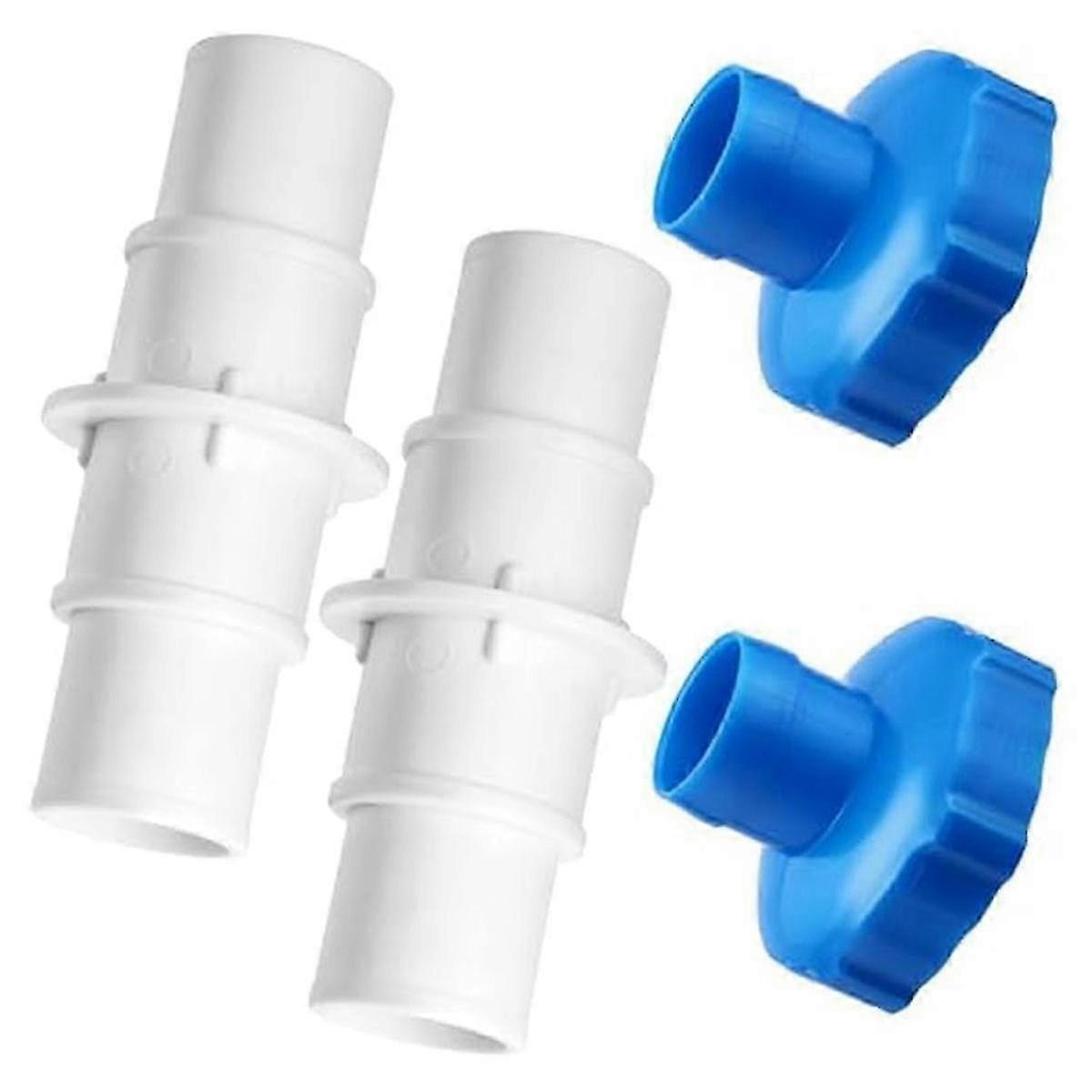 4Pcs Pool Hose Adapter Kit,1-1/4In or 1-1/2In Hose Connector Coupling and 11238 Hose B Adaptor for P