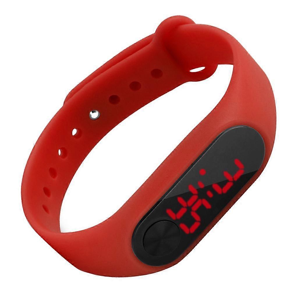 LED Digital Touch Screen Silicone Strap Wristwatch