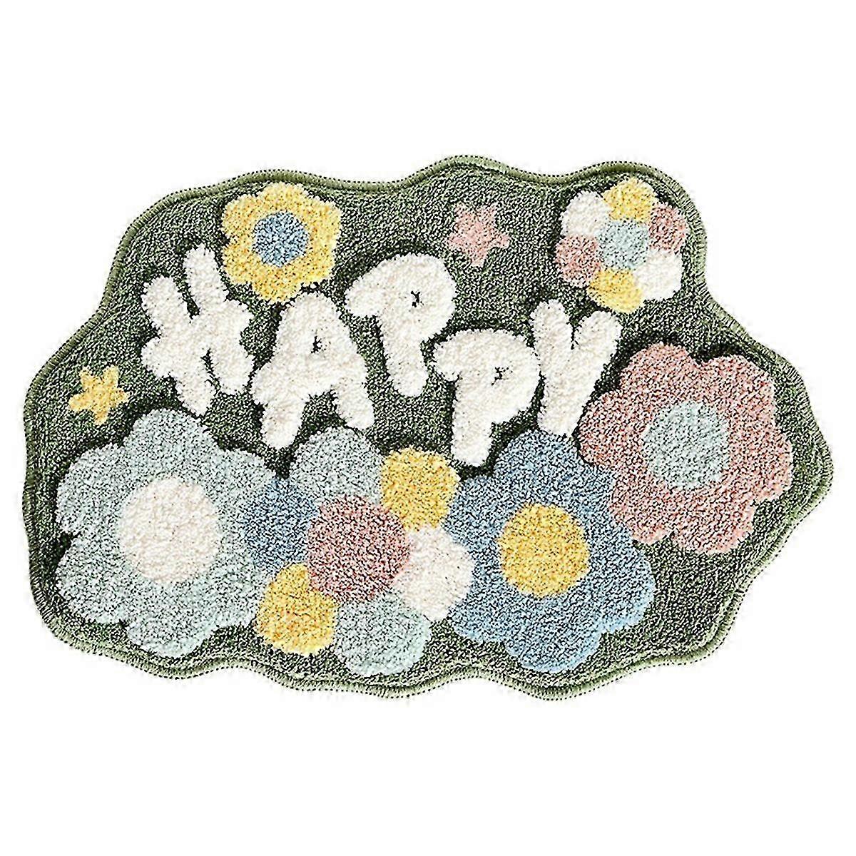 Super Absorbent Microfiber Bathroom Rug with Non-Slip Backing