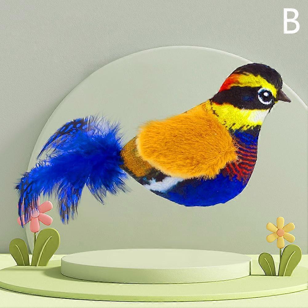 Bird Cat Toy Interactive Cat Toys Flapping Vivid Bird Chirp Tweet Exercise Toys
