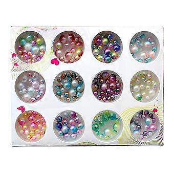 12 Couleur Ongle Glitter Paillettes Diy Holographique Pigment Poussière Décoration Perle