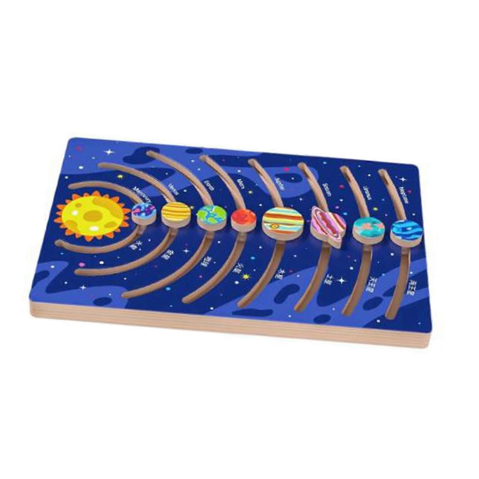 Solar System Puzzle Educational Toy Learning Activities Movable Solar System
