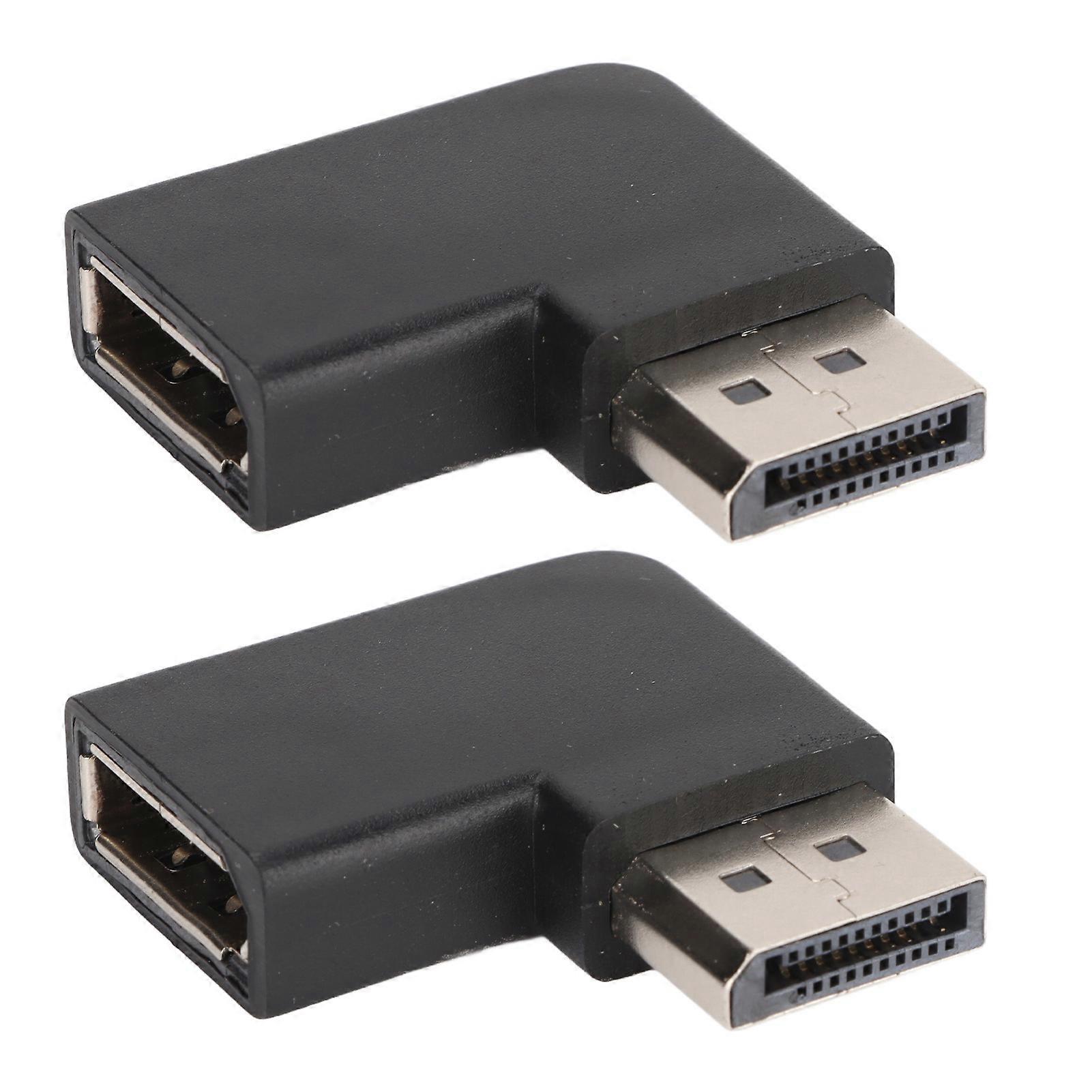 2pcs Displayport Extender Same Screen Display 7680x4320 Resolution Stable Reliable Compact Lightweight DP Connector