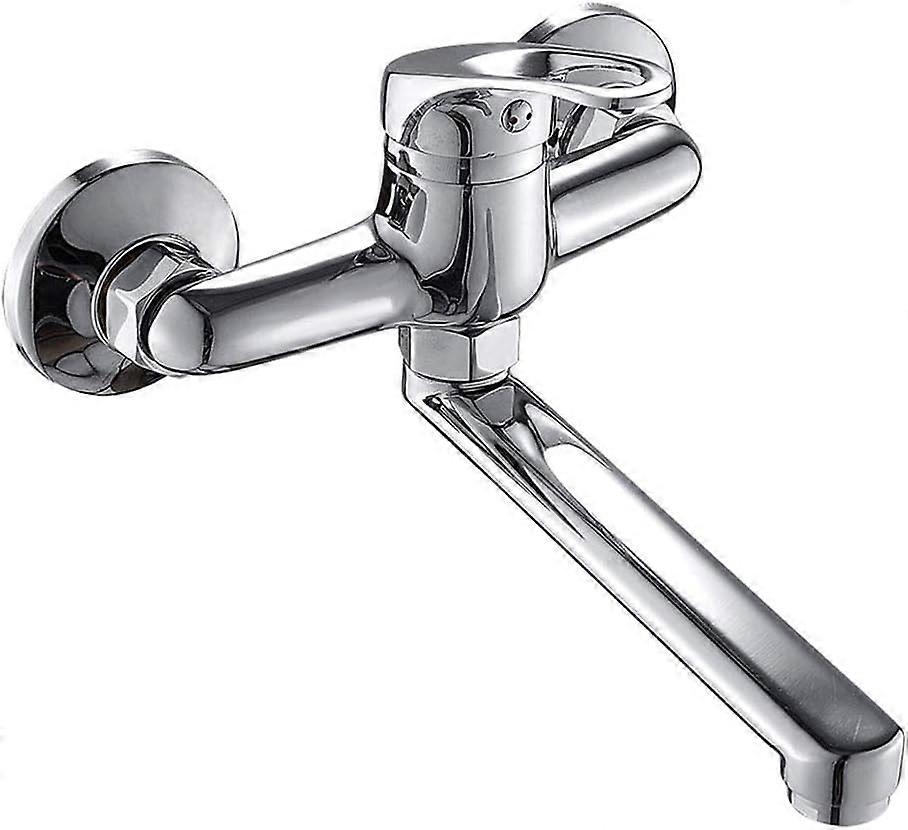 Solid Brass Rotating Wall-Mounted Kitchen Faucet