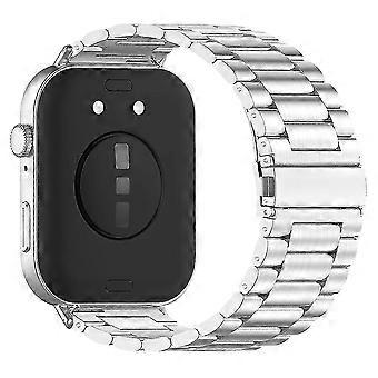 Für Huawei Watch Fit 3 Edelstahlarmband Smart Watch Ersatzband mit Werkzeug - Silber