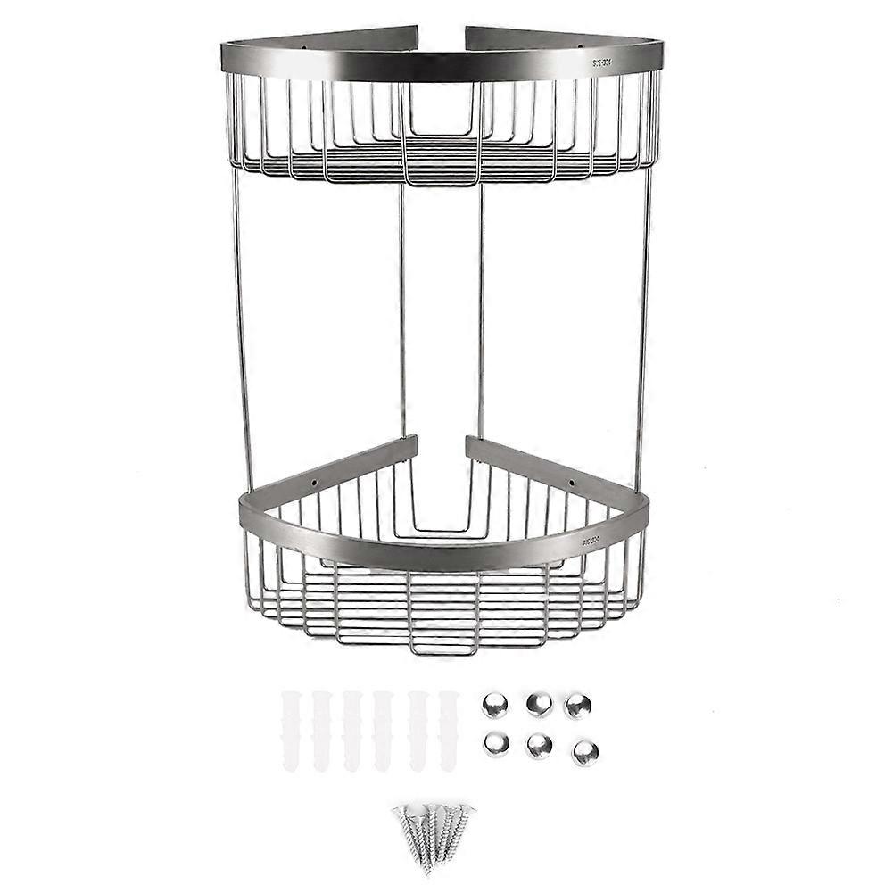 Multipurpose Double Layers Corner Storage Shelf Rack Organizer Bathroom Kitchen