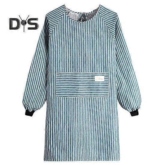 with Large Pocket Cooking Apron Waterproof Practical Household Long Sleeve Cooking Apron