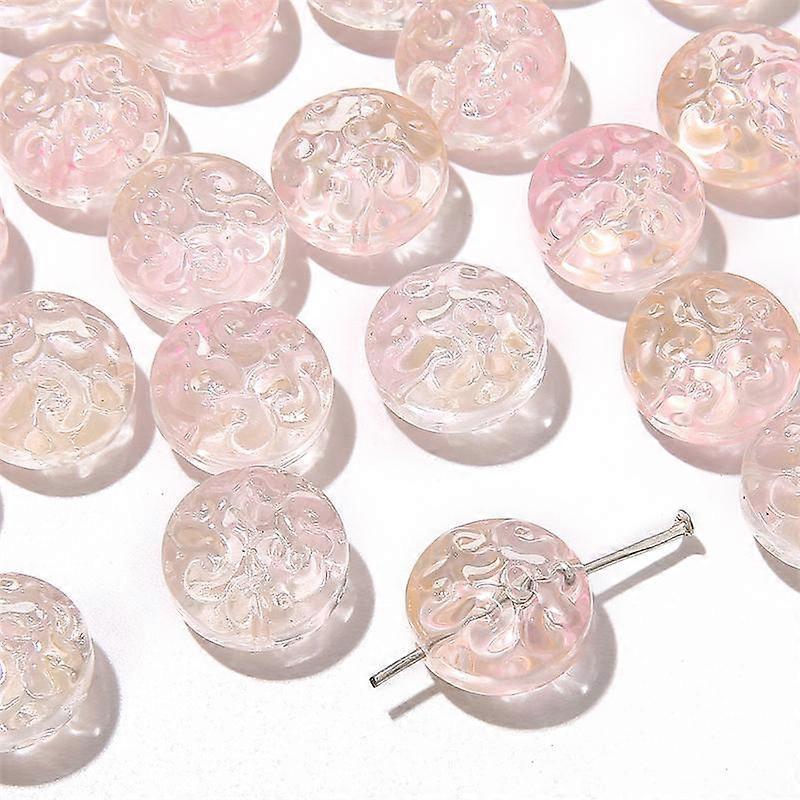 10Pcs Crystal Glass Beads Transparent double layered straight hole Loose Spacer Beads for Jewelry Making