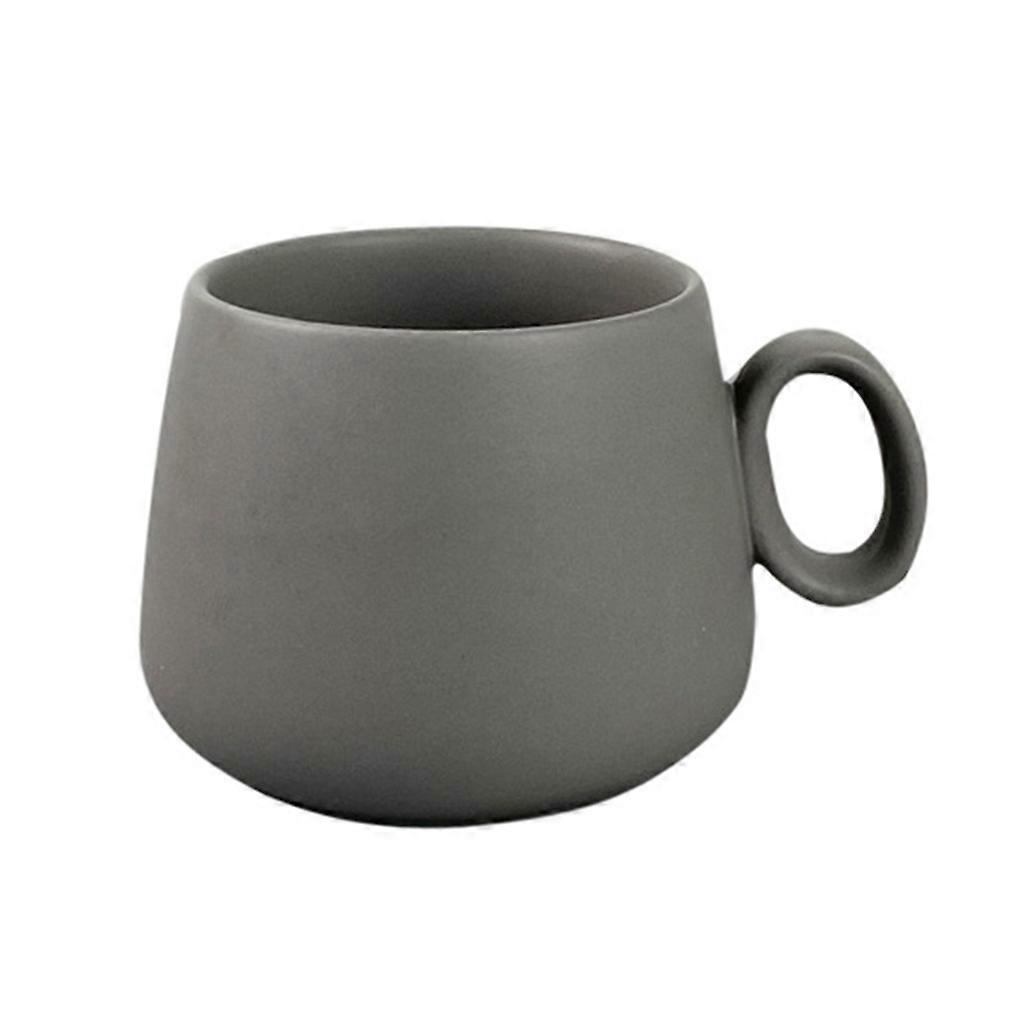 Ceramic Coffee Mug with Handle Tea Cups for Drinking Matte Colorful Cup grey