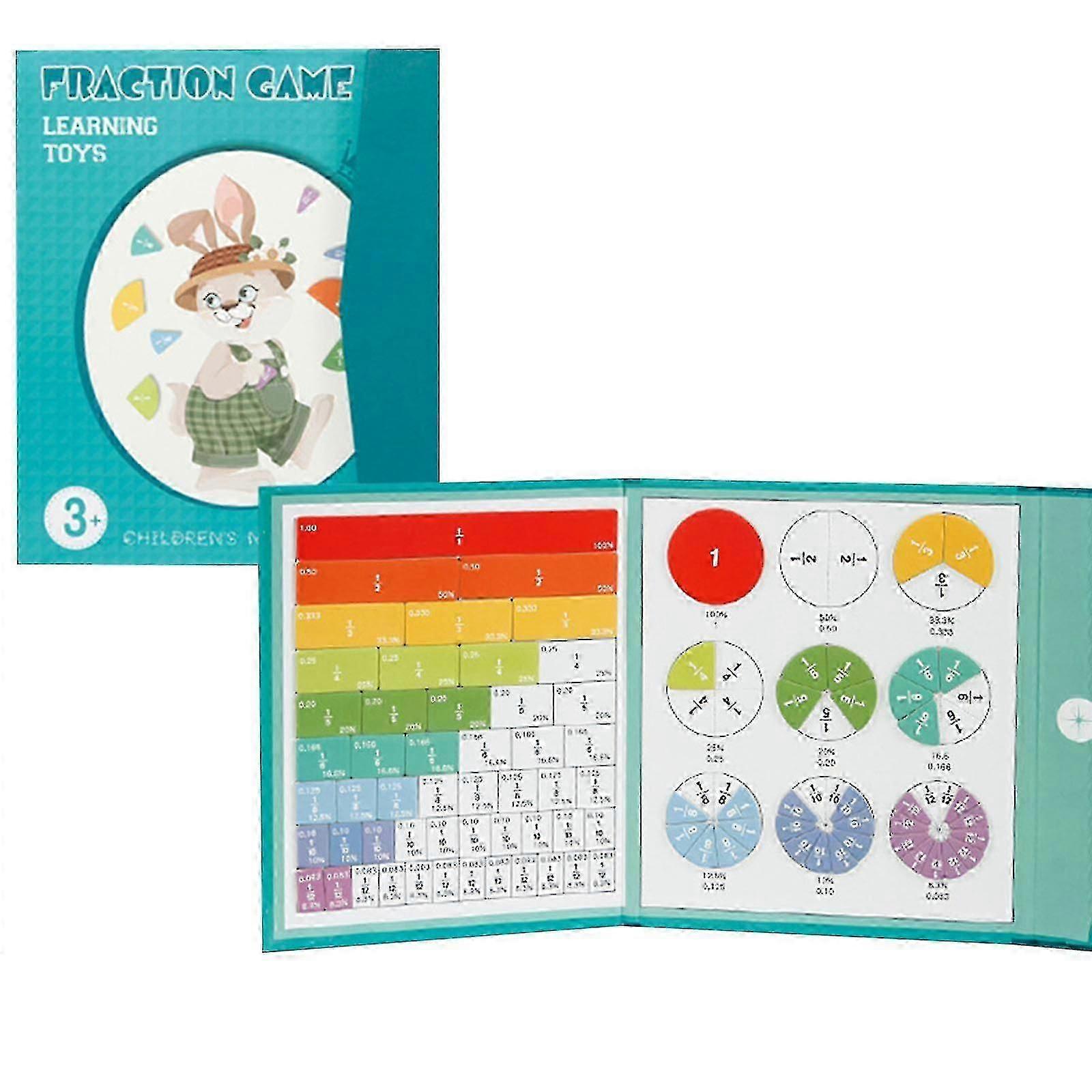 Magnetic Score Disk Demonstrator, Magnetic Fraction Educational Puzzle Books Addition And Subtraction Teaching Aids Mathematical