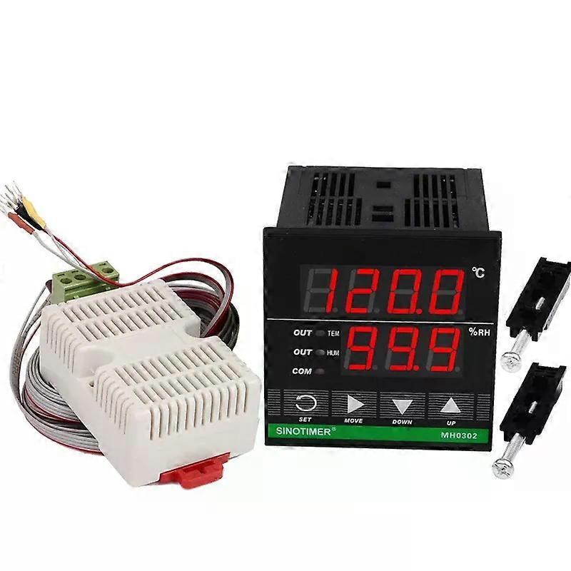 SINOTIMER Temperature Humidity Controller  MH0302 Panel Mounted Digital Temperature and Humidity Controller Sensor