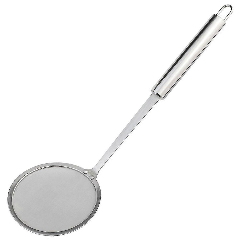 Stainless Steel Skimmer Spoon - Fine Mesh Strainer with Long Handle for Kitchen Grease and Foam Removal