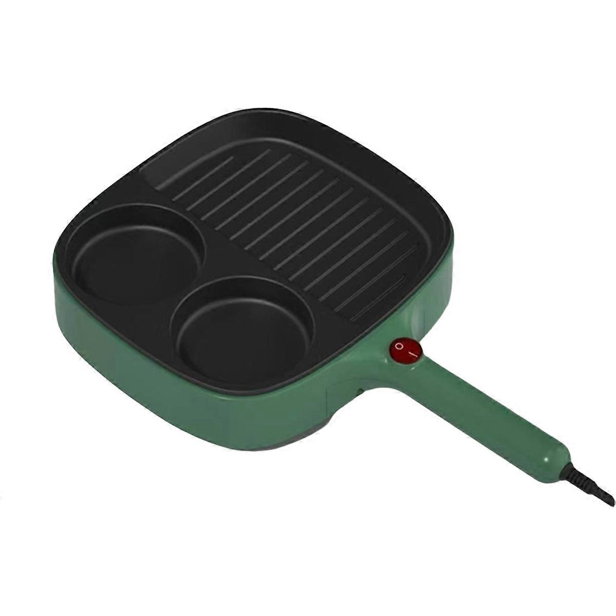 3 en 1 Omelette électrique Poêle à barbecue Cuisinière électrique Multifonction Antiadhésif Hotpot Nourriture Vapeur