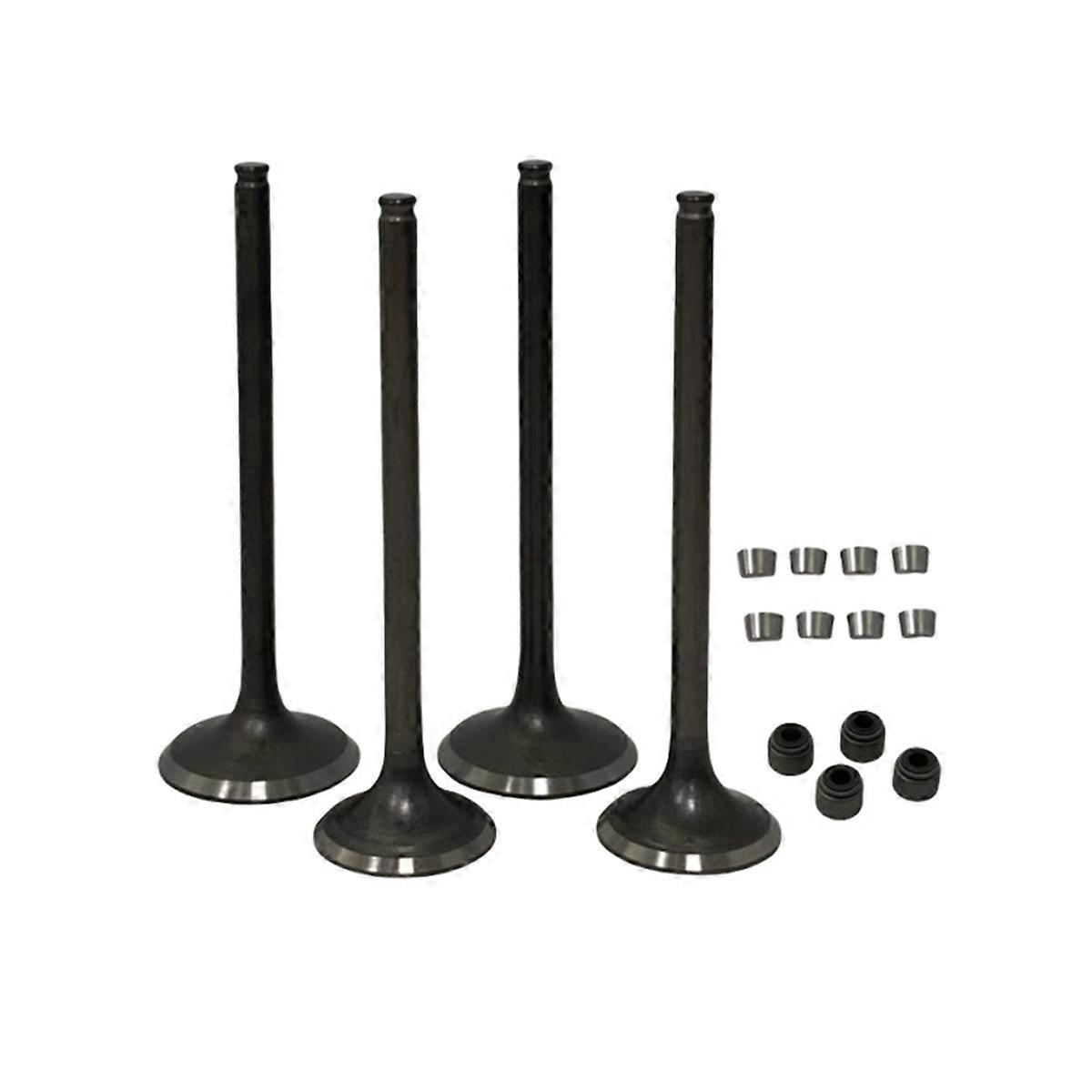 2 Sets Intake Exhaust Valves & Stem Guide Kit For KAWASAKI KXF250 KX250F 04-16
