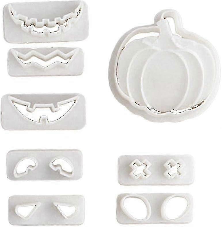 Plastic Halloween Pumpkin Cookie Cutters - Ideal for Baking & Decoration