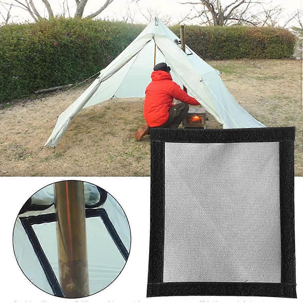 Tent Stove Jack Cover Fiberglass DIY Hot Flue Pipes Vent Safe and Secure Camping Hunting Lightweight Accessory