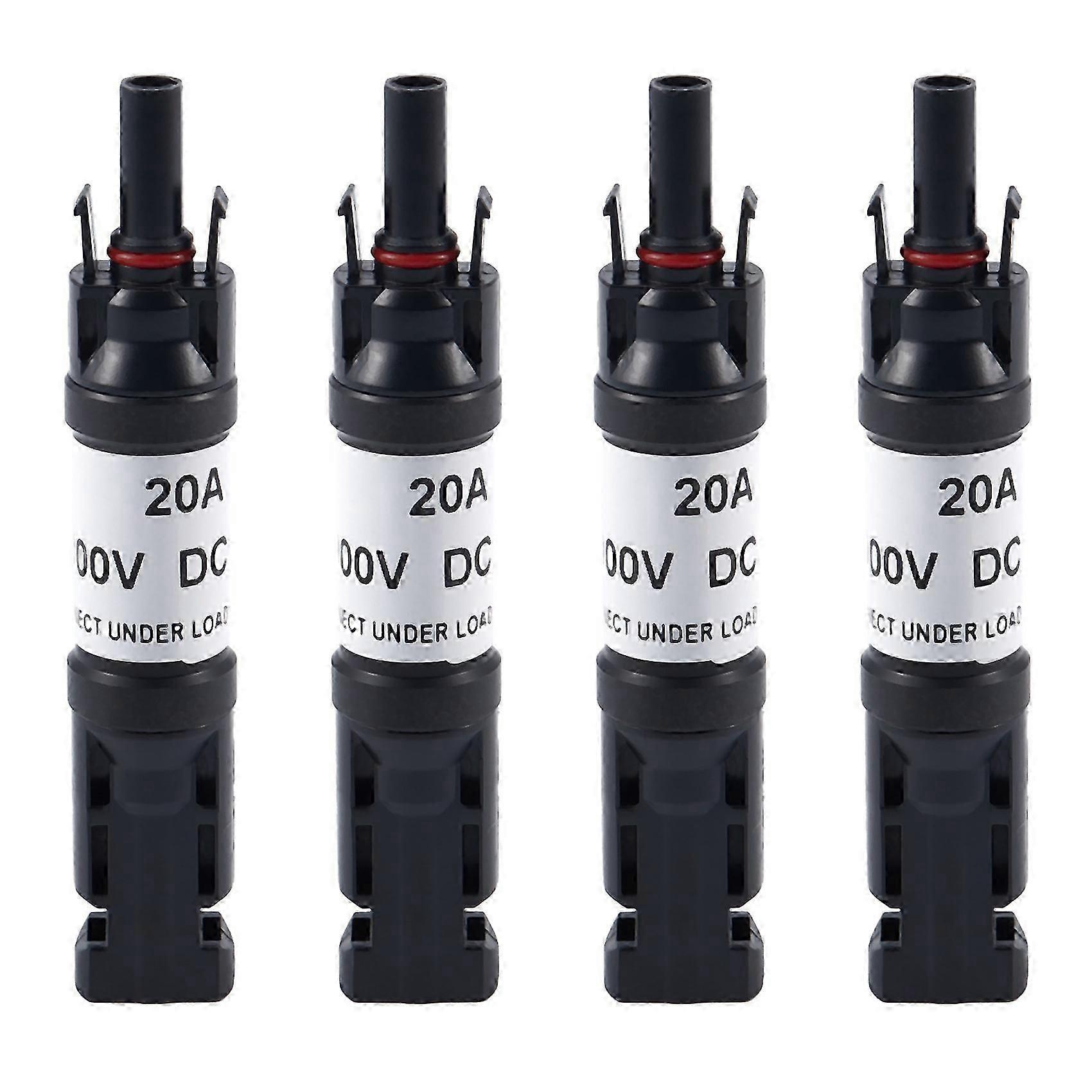 4X 20A In-Line Diode Connector IP67 Solar Panel Cable Connectors