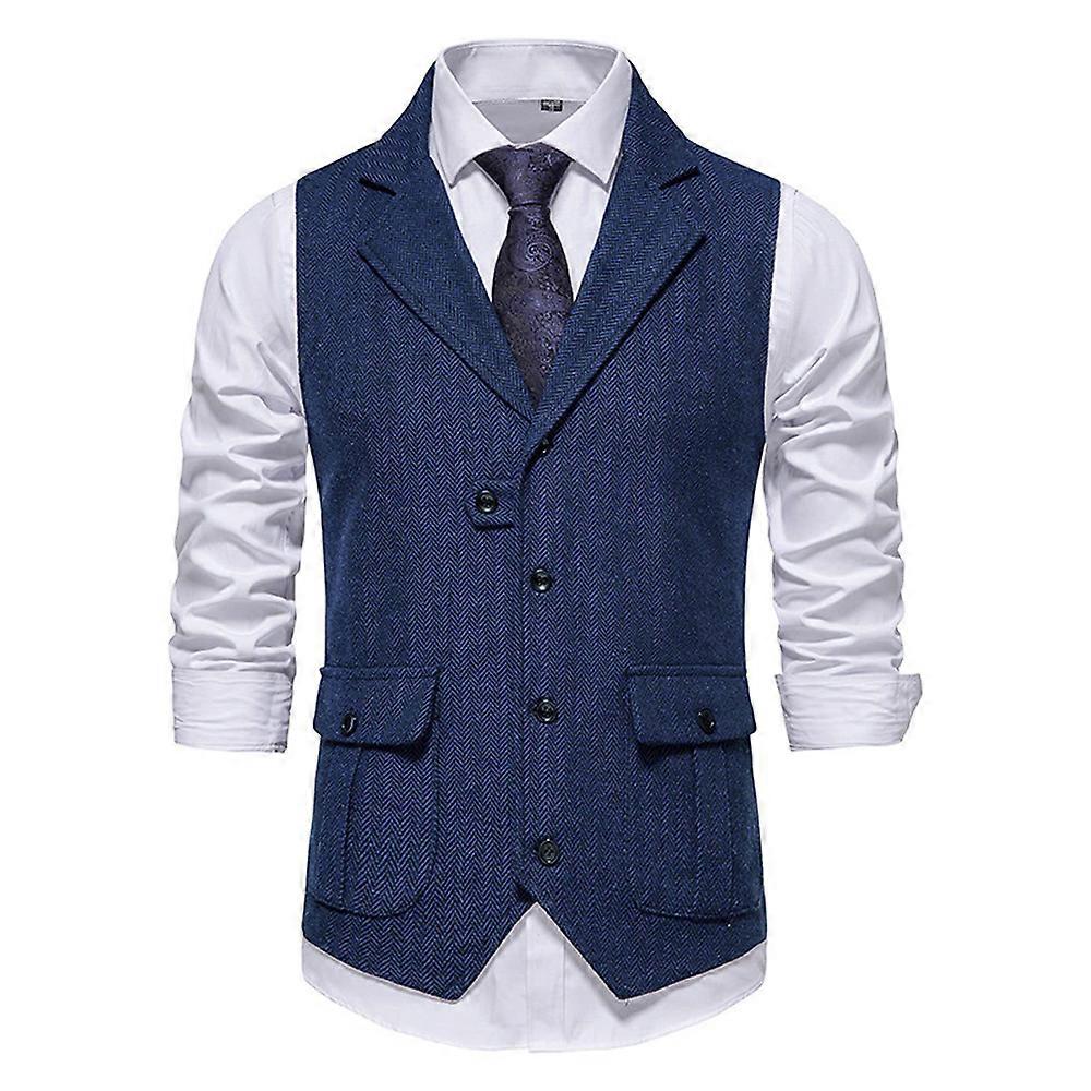 Herren Anzugweste, formelle Weste Tweed Initiale Weste