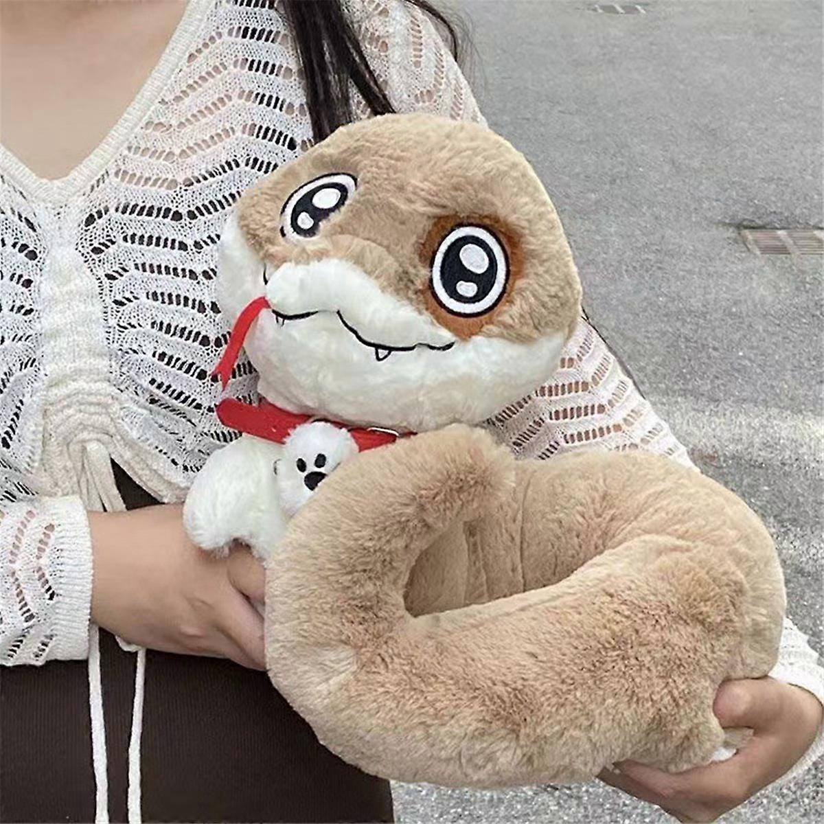 Big Eyed Snake Dog Plush Toy Cute Stuffed Animal Cartoon Snake Puppy Soft Plush Doll Sofa Pillow