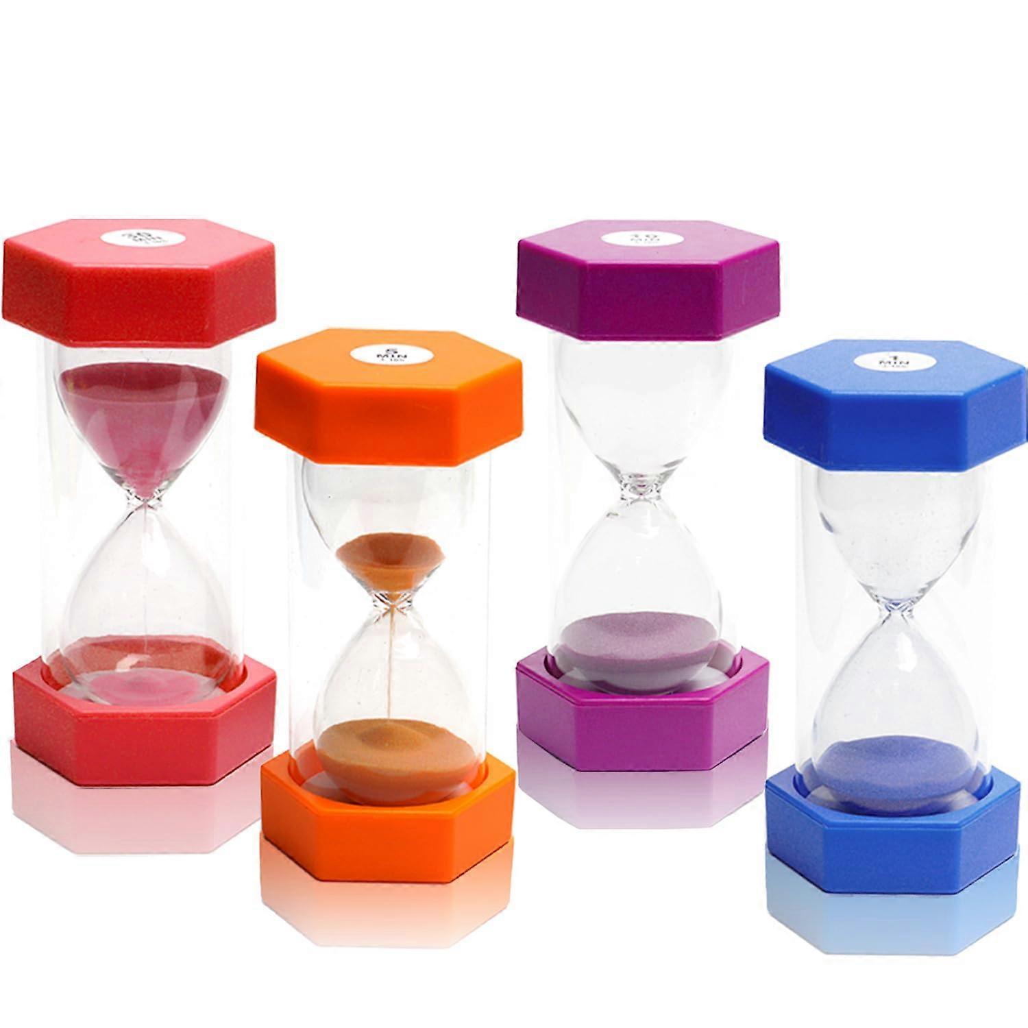 4 Pcs Colorful Sand Timers Set For Classroom And Office Use Educational Timers For Students