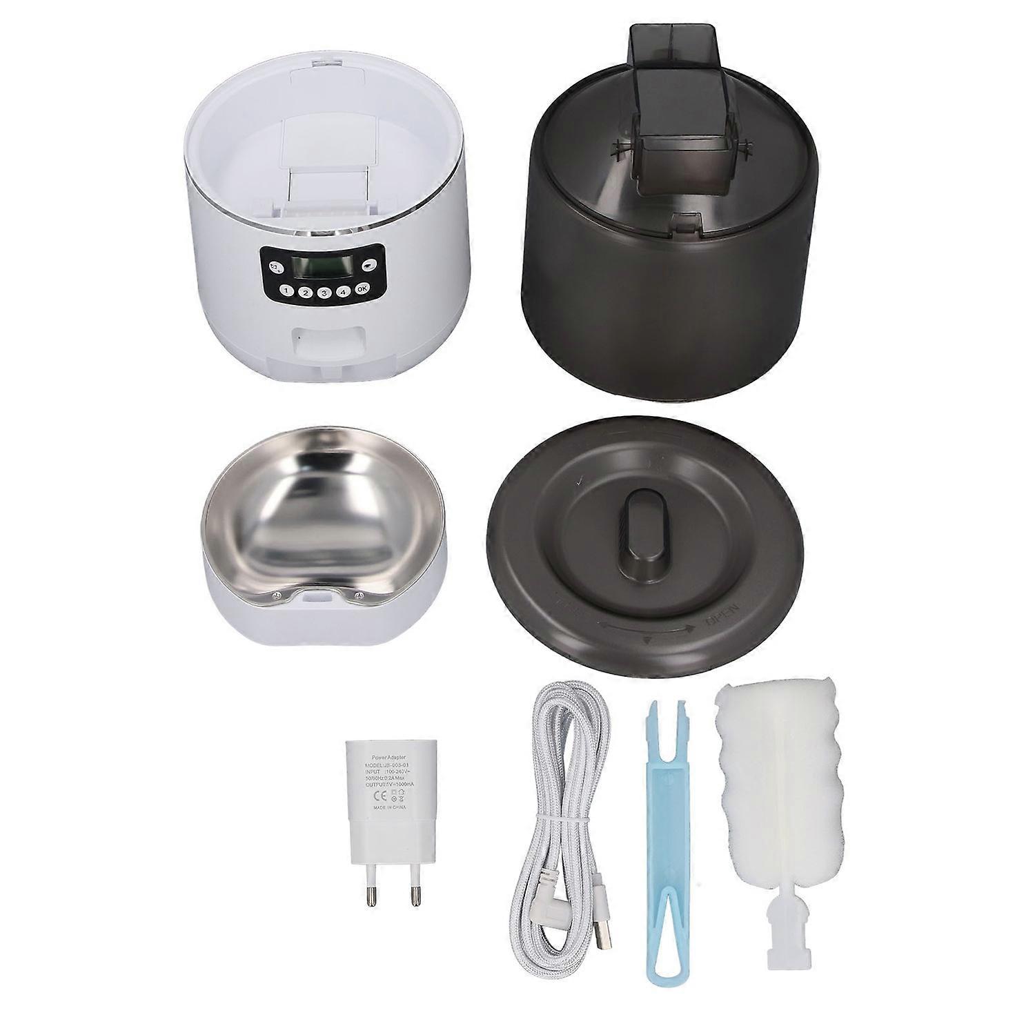 Automatic Cat Feeder Stainless Steel Smart Timed Cat Dry Food Dispenser 4L Auto Pet Feeder with Fres