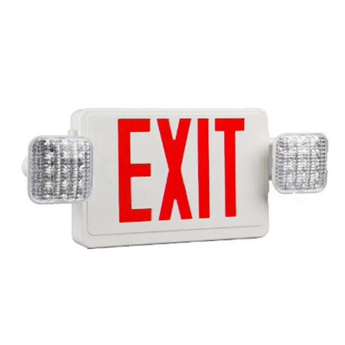LED Exit Sign with Emergency Lights,Adjustable LED Emergency Exit Lights with Battery Backup,Exit Sign for Business DS